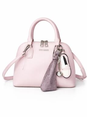 🆕️Steve Madden Pink Satchel  Crossbody Purse Top Handle Designer Handbag Charm